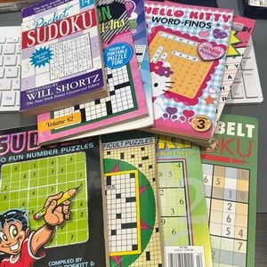 Puzzle books.